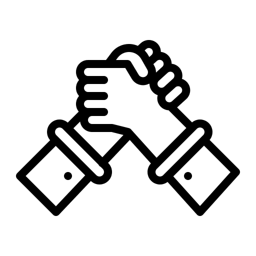 Partner trust hands and gestures partner icon