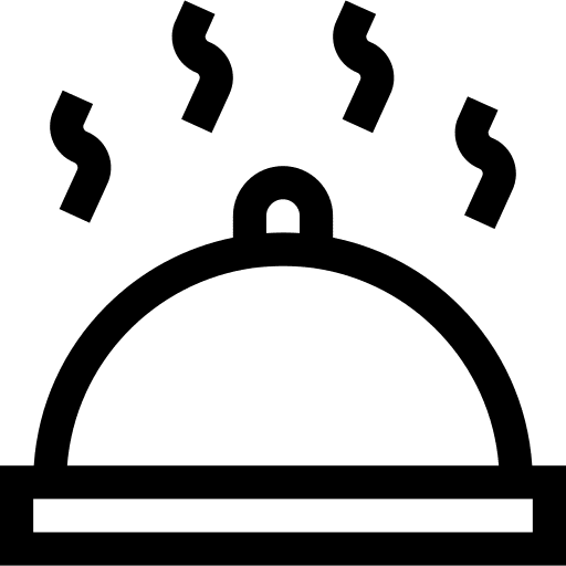 Food tray restaurant food and restaurant serving dish icon