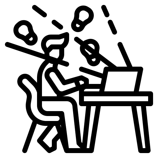 Idea bussiness man business and finance search icon