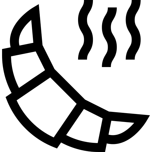 Croissant bakery french food icon