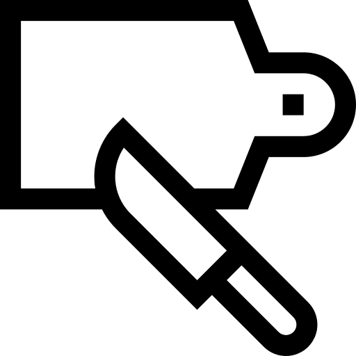 Cutting board knife kitchen utensil kitchen icon