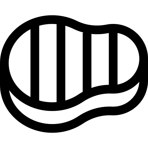 Steak food and restaurant meat protein icon