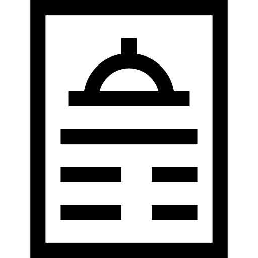 Menu order food tray list icon