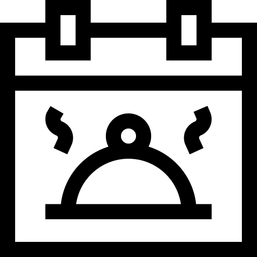 Preservation reservation booking time and date icon