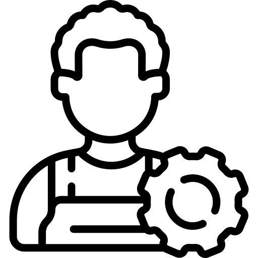 Operator worker profession blonde icon