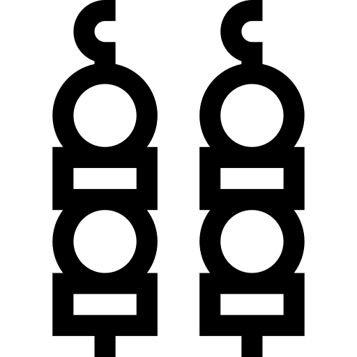 Skewer bbq grill vegetables skewer icon