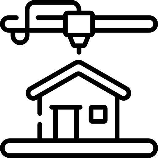 3d printer house real estate 3d printer icon