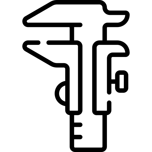 Vernier caliper construction carpenter measuring icon