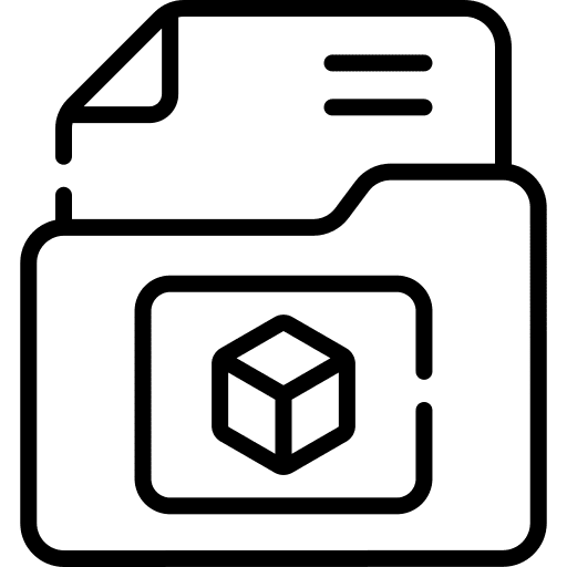 3d file cube 3d print technology icon