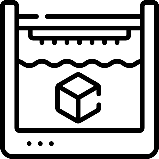 3d printer cube electronics equipment icon