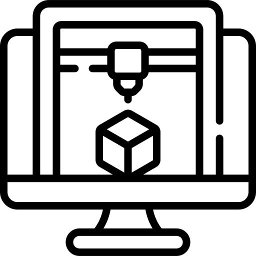 3d printer production 3d printer plastic icon