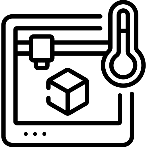 3d printer equipment electronics thermometer icon