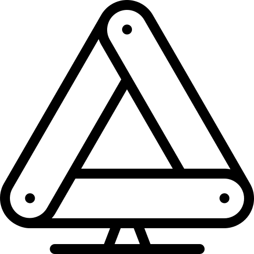 Emergency triangle emergency car icon