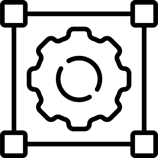 Setup management 3d modeling cogwheel icon