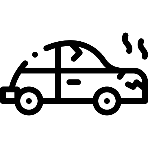 Broken car engine crash broken car icon