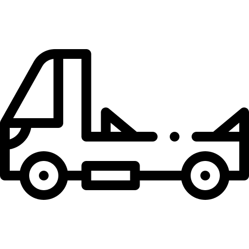 Tow truck transportation service crane truck icon