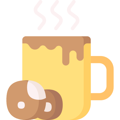 Coffee mug coffee tea cup cookie icon