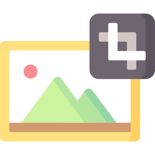 Crop image photo photo editing icon