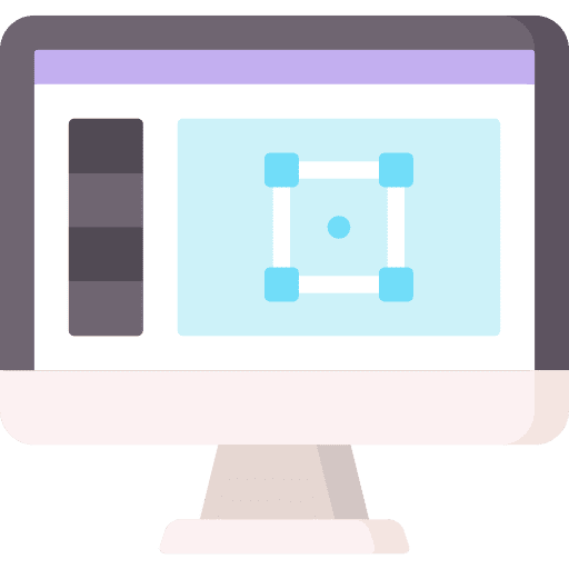Graphic editor computer software monitor icon