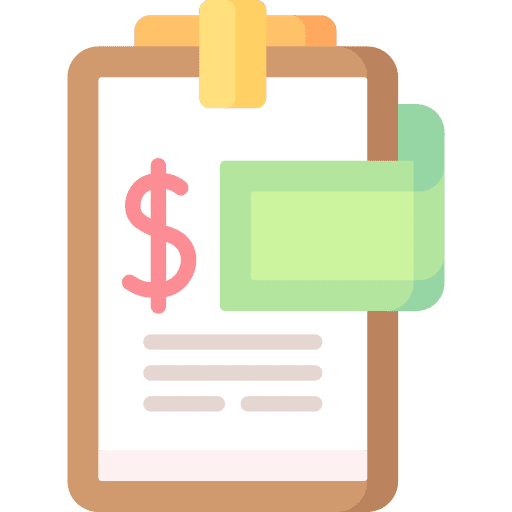 Invoice business and finance checking tasks icon