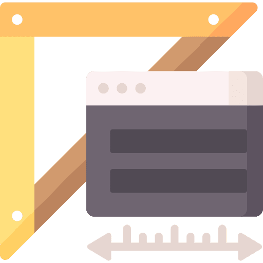 Measure square measuring graphic tool icon