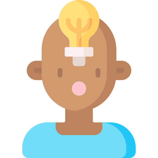 Creative idea man user bulb icon