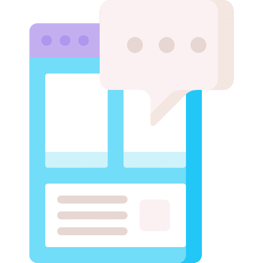 Feedback speech bubble beta testing icon