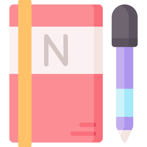 Notebook workbook study pen icon