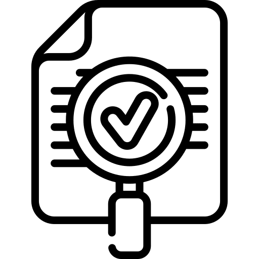 Search check paperwork document icon