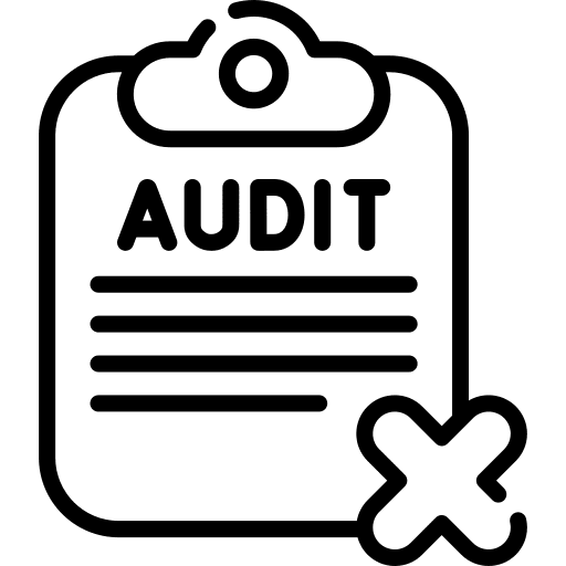 Audit failed verification cross icon