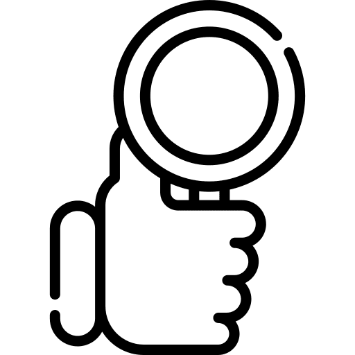 Auditor job business and finance magnifying glass icon