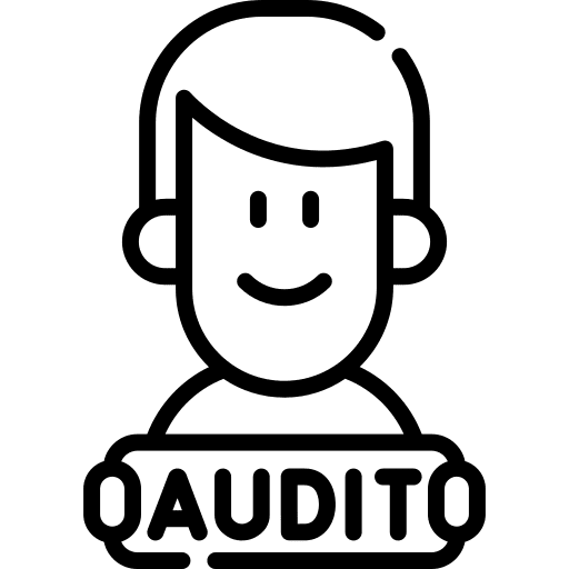 Auditor job man professions and jobs icon