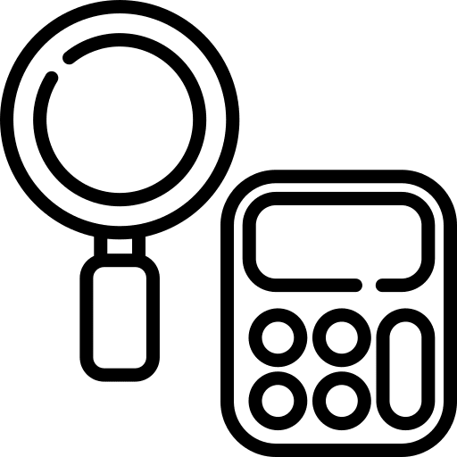 Audit business and finance accounting calculation icon