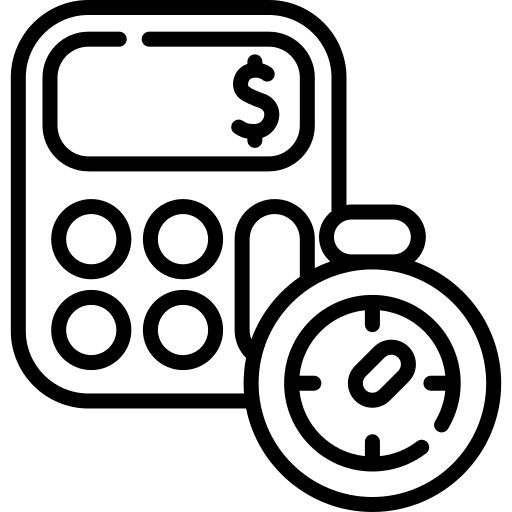 Calculator timer business and finance accounting icon