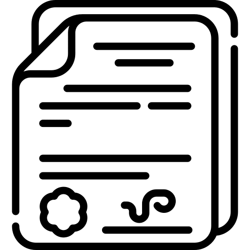 Contract documentation inscription agreement icon