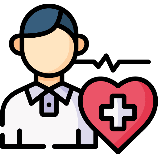 Healthcare healthcare and medical person white man icon