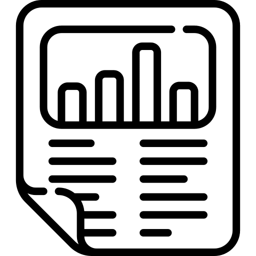 Report benefit bar graph diagram icon