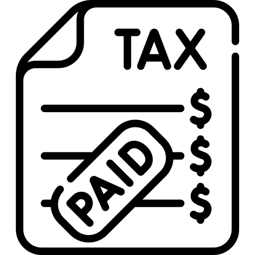 Tax document audit paid icon