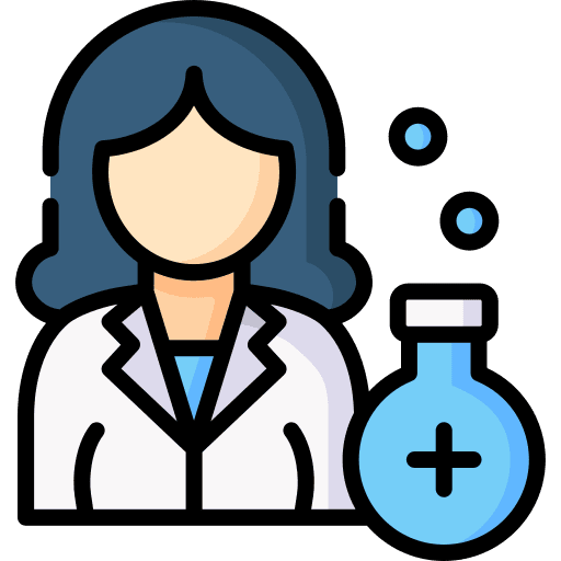 Chemist woman avatar caucasian icon