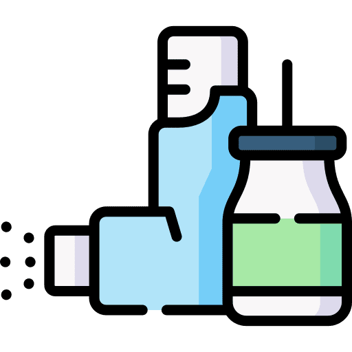 Inhaler bronchodilator respiratory inhalator icon
