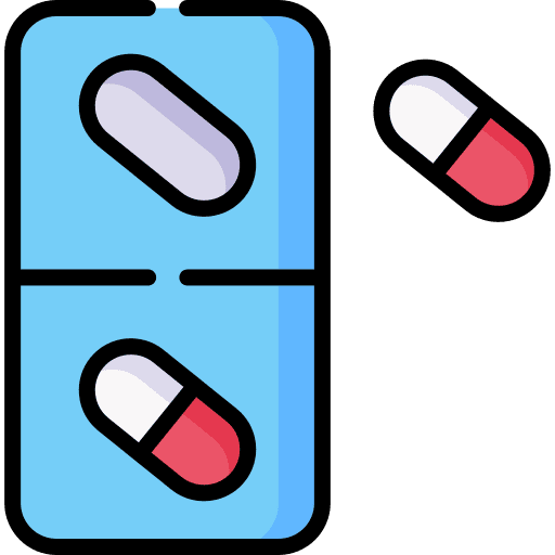 Pills medicine medication capsule icon