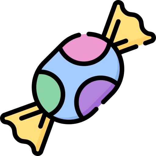 Candy sweet food and restaurant lollies icon