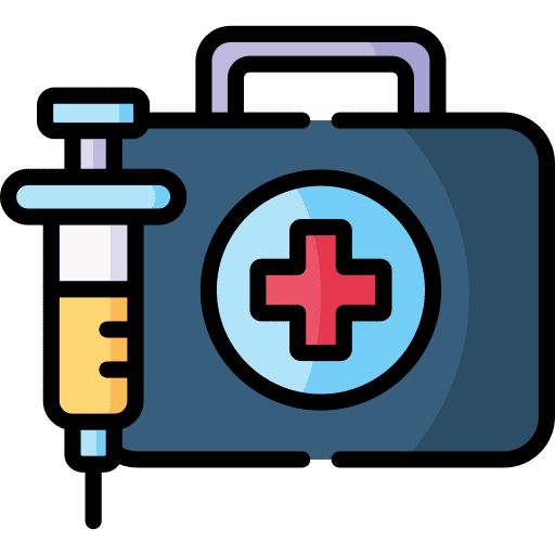 First aid kit hospital first aid kit syringe icon