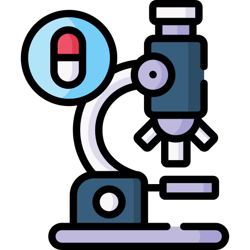 Microscope tools and utensils scientific science icon