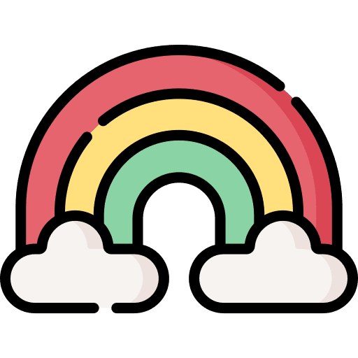 Rainbow weather scenery spectrum icon