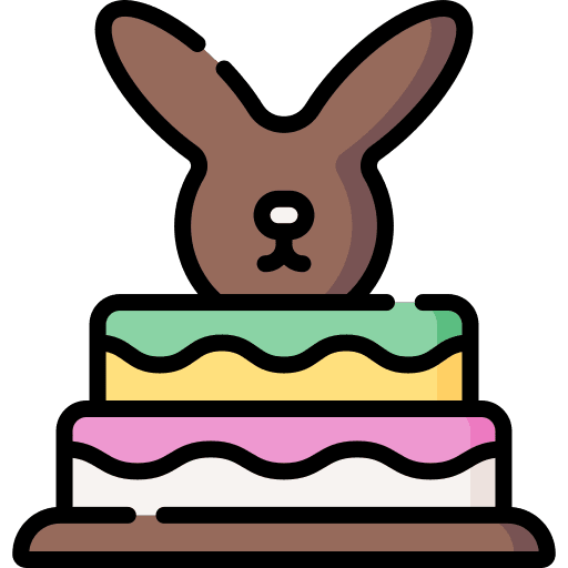 Cake easter day celebration cake icon