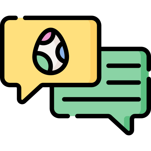 Chat speech bubble easter speech balloon icon