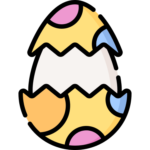 Cracked egg protein easter cracked egg icon