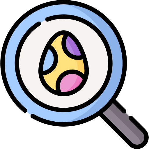 Egg hunt holidays find easter icon