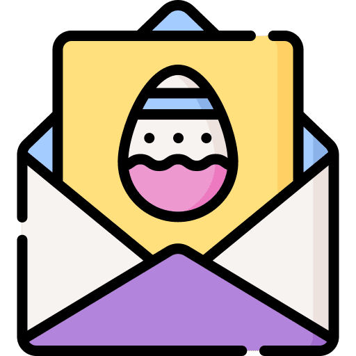 Greeting card communications easter egg celebration icon
